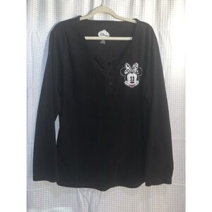 DISNEY MINNIE MOUSE BLACK FLEECE SLEEPWEAR TOP- 3x 22-24‎